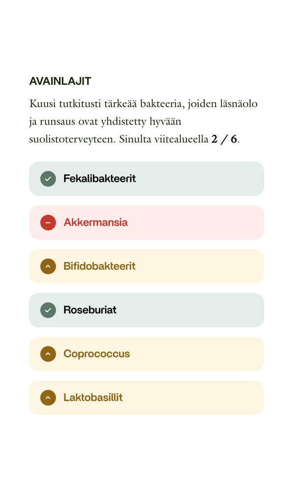 Avainlajit hyvään suolistoterveyteen